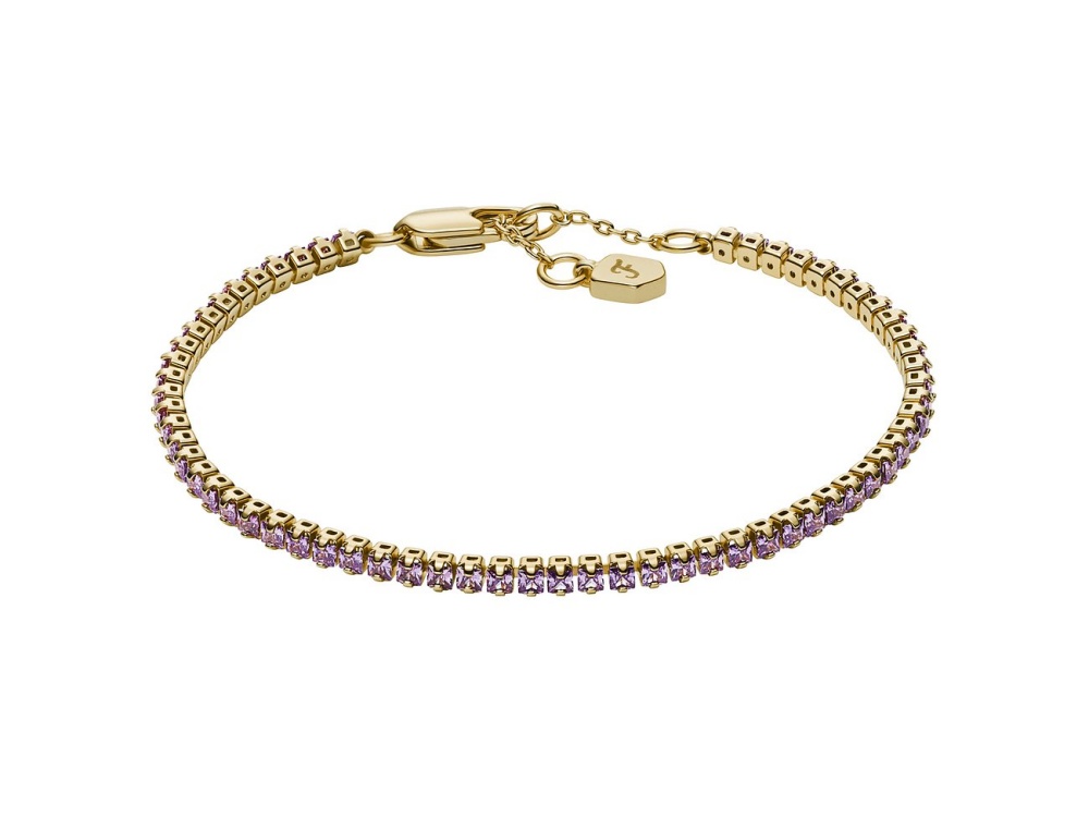 Fossil Ellis Armband Pave Glitz Messing Violett